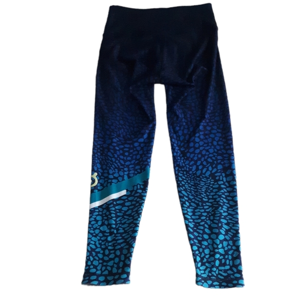 WITH X Peloton Blue Leopard Print Leggings - Picture 5 of 15